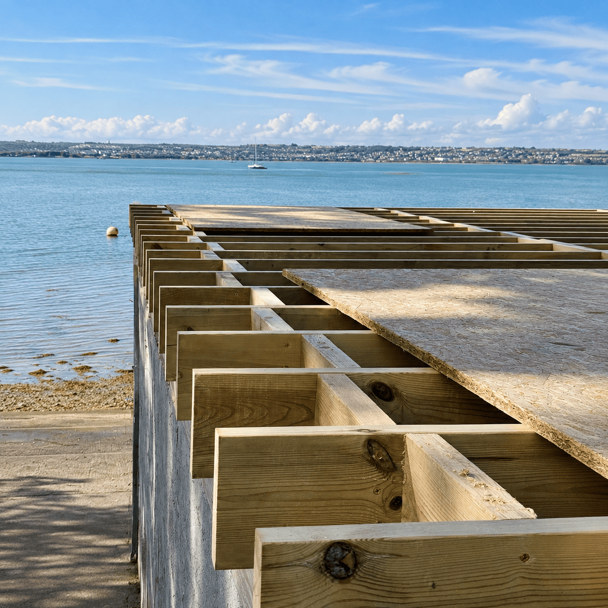 Rebuilding a Coastal Roof: From Timber Structure to a Fibreglass Roof Terrace